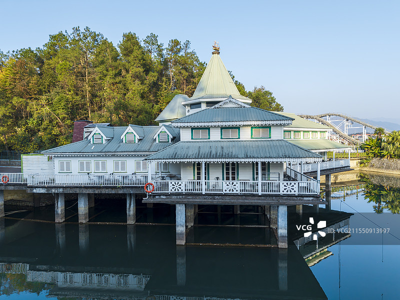 桂林兴安乐满地主题乐园港口餐厅图片素材