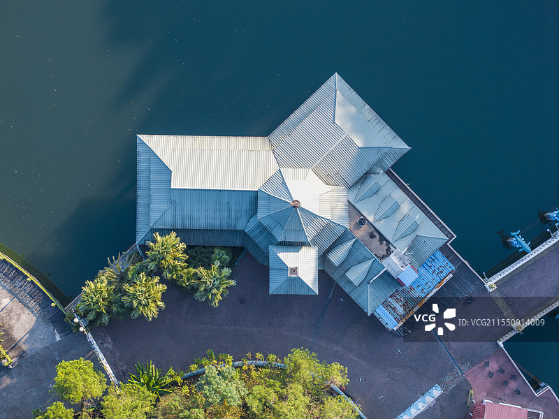 桂林兴安乐满地主题乐园港口餐厅图片素材