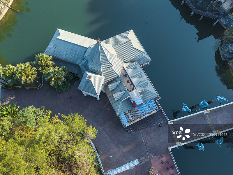 桂林兴安乐满地主题乐园港口餐厅图片素材