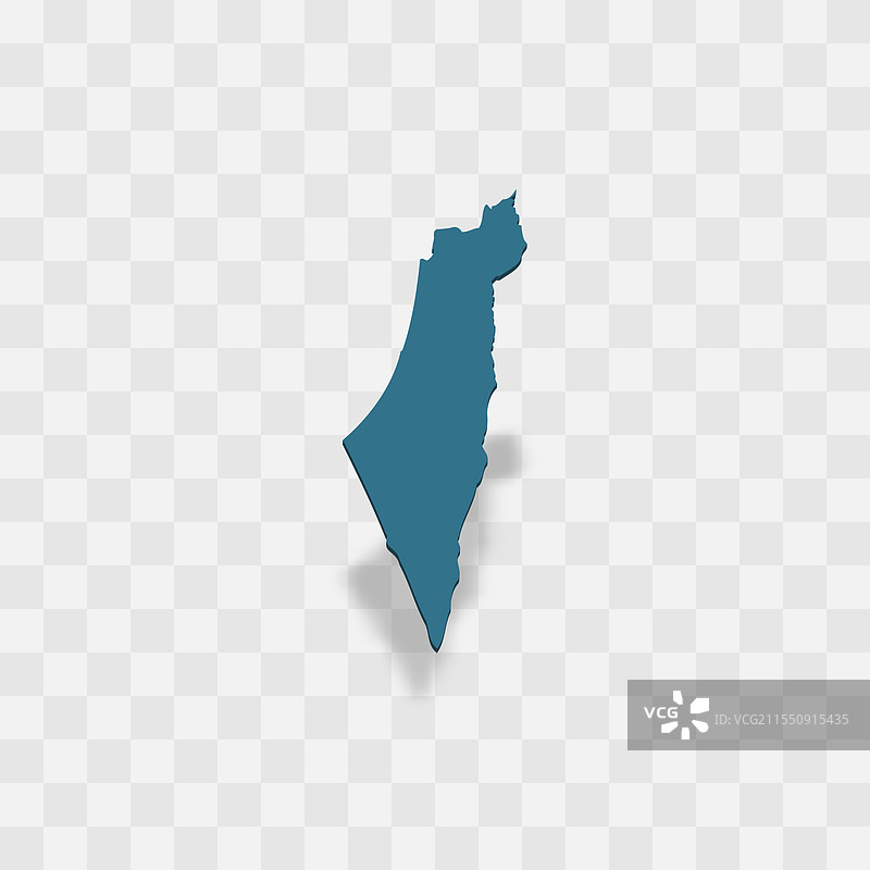 以色列地图轮廓图片素材