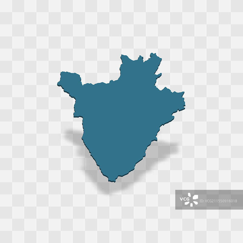 布隆迪地图轮廓图片素材