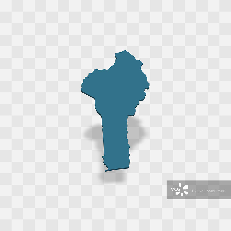 贝宁地图轮廓图片素材