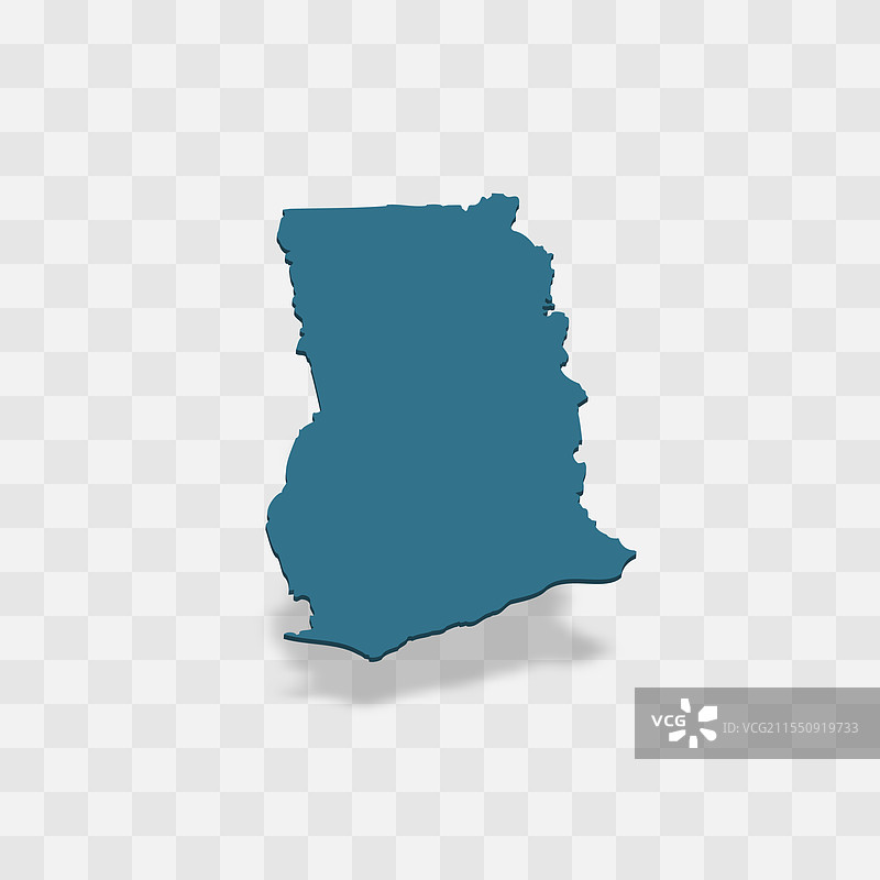 加纳地图轮廓图片素材