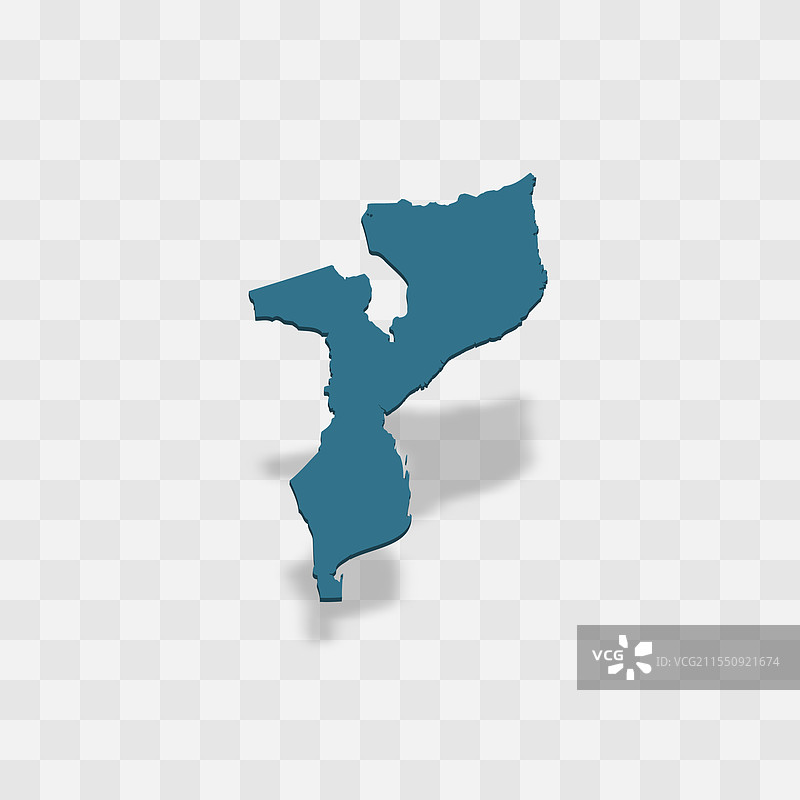 莫桑比克地图轮廓图片素材