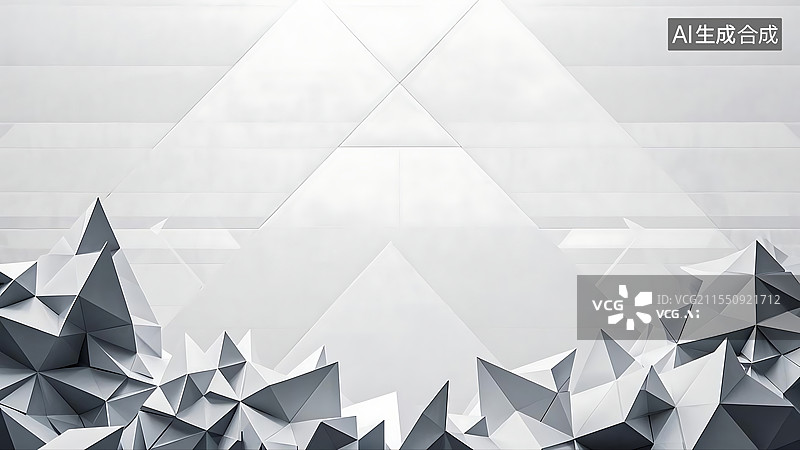 【AI数字艺术】立体几何矢量图形蓝色浅色背景图片素材