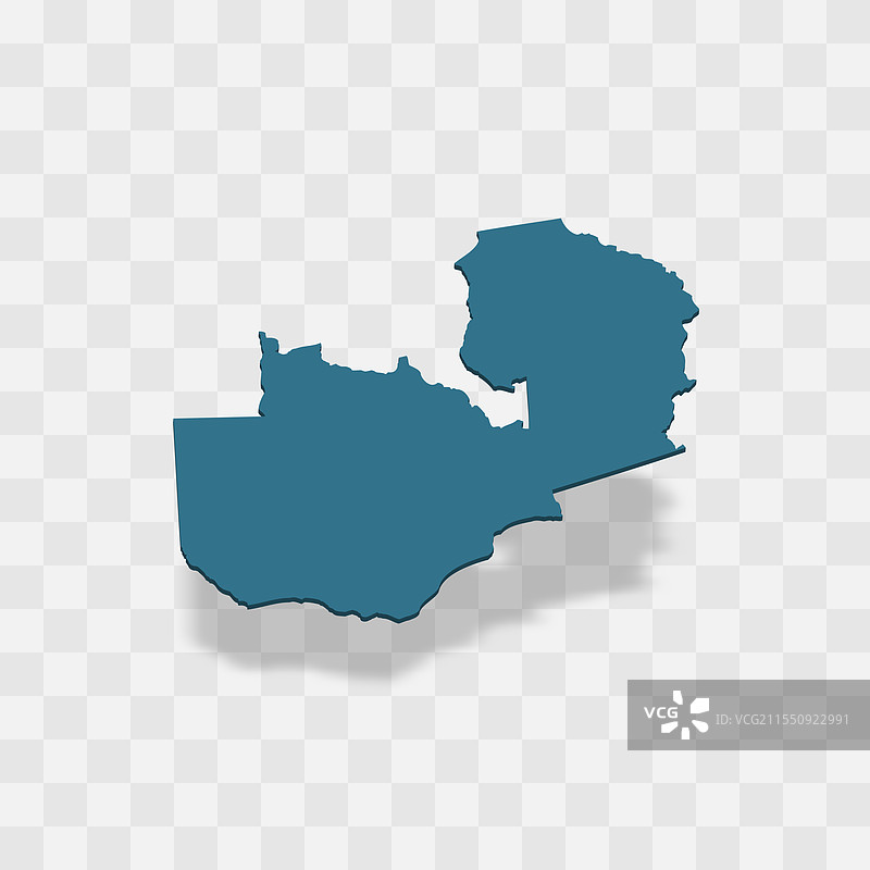 赞比亚地图轮廓图片素材