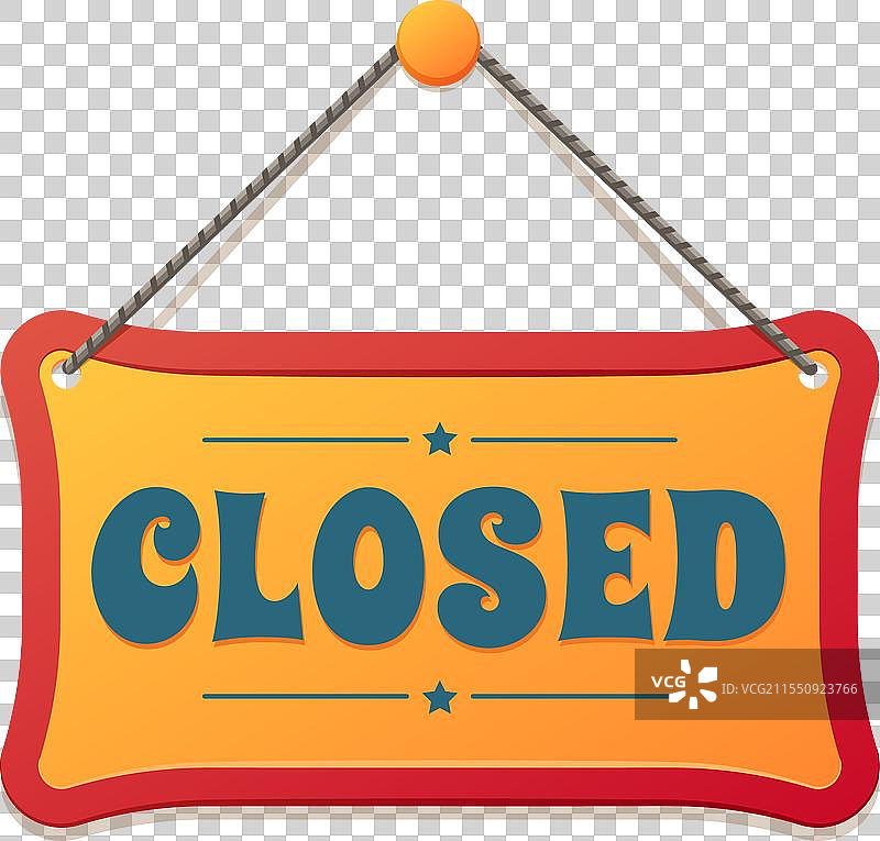 关闭的店铺门牌通知标志图片素材