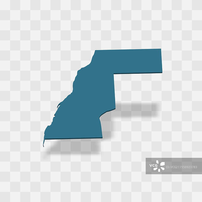 西撒哈拉地图轮廓图片素材