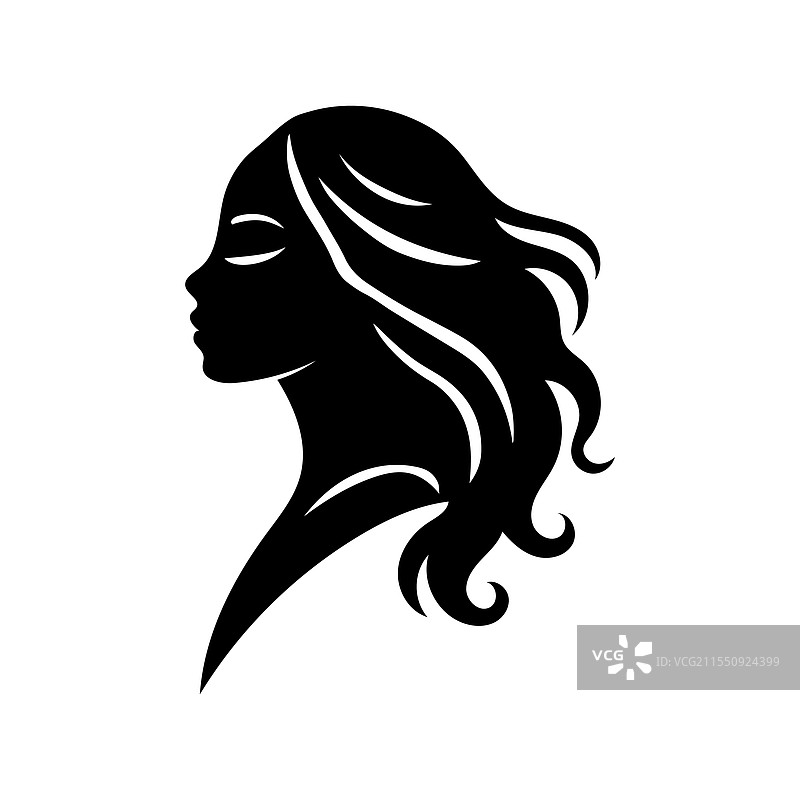 女性头像图标轮廓图片素材