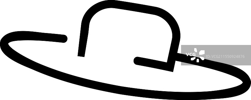 牛仔帽图标标志设计模板，独立展示图片素材