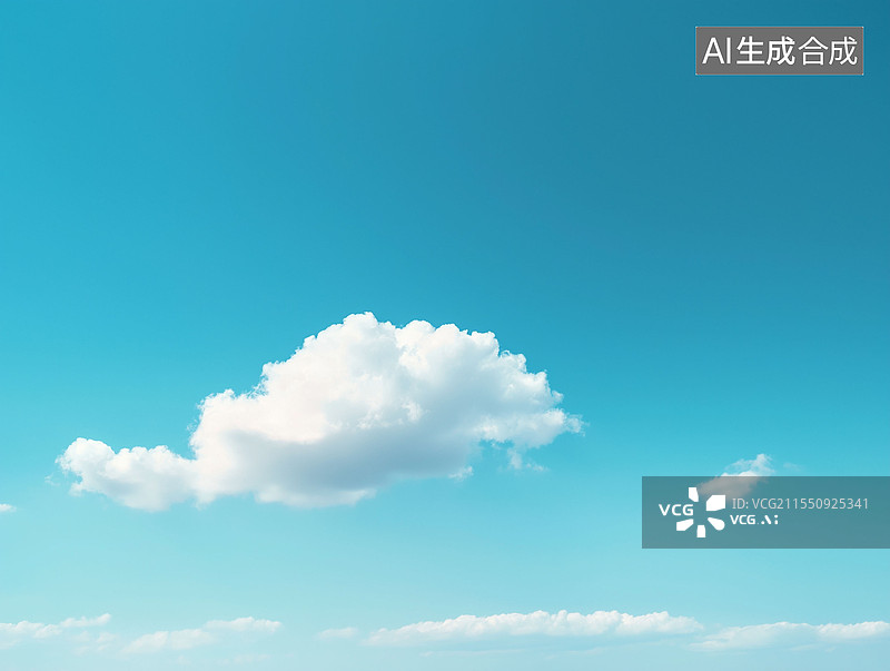 【AI数字艺术】蓝天白云图片素材