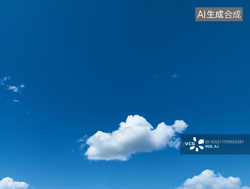 【AI数字艺术】蓝天白云图片素材