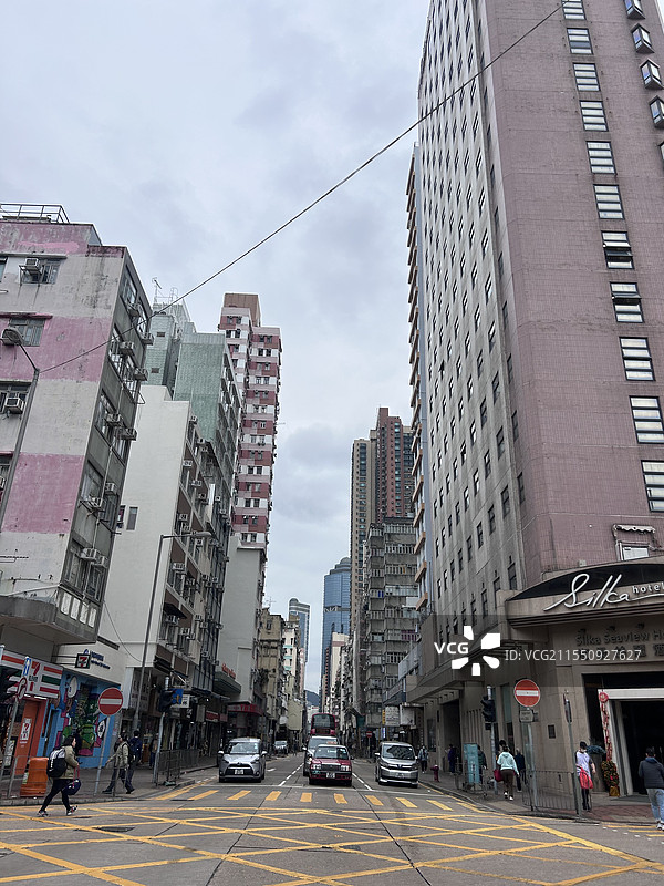 香港的街道景色图片素材