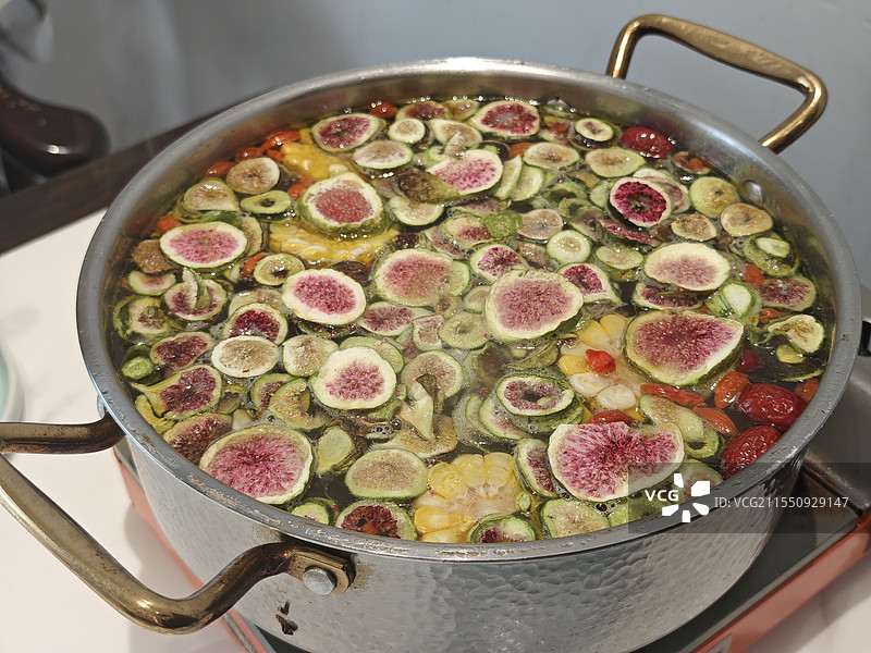 无花果火锅锅底图片素材