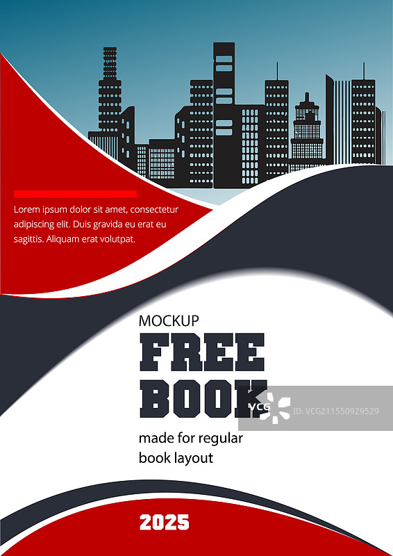 现代城市天际线的书籍封面模型图片素材