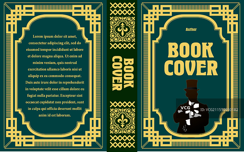 书籍封面设计 featuring a magician silhouette图片素材