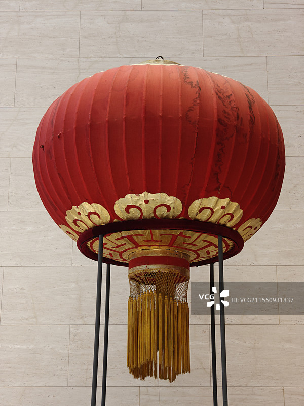 开国大典时天安门城楼上悬挂的红色宫灯图片素材