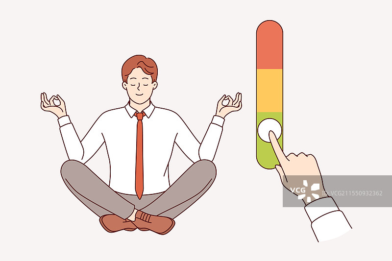 商人通过冥想来管理压力和情绪图片素材