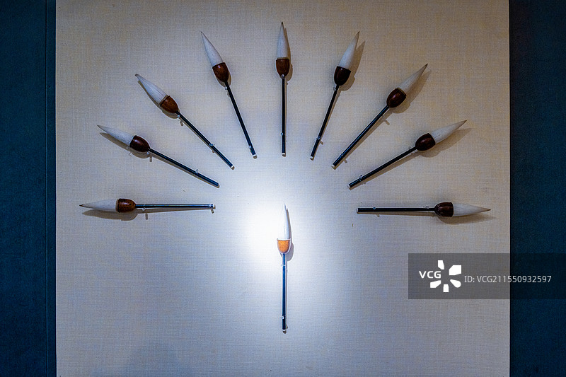 南京博物院中国书法毛笔装饰图片素材