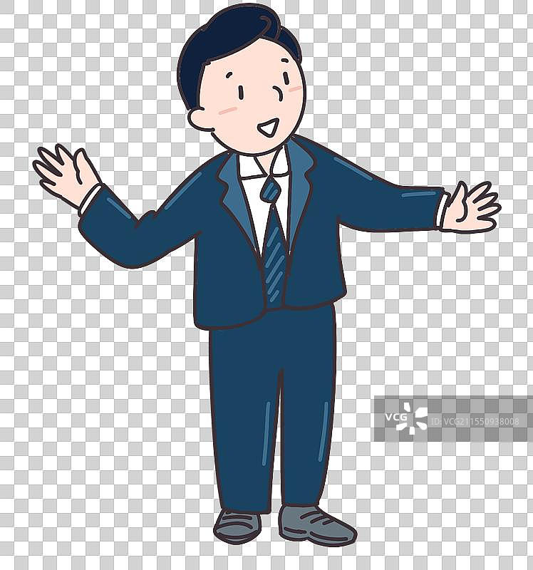 正装商务男性人物元素图片素材