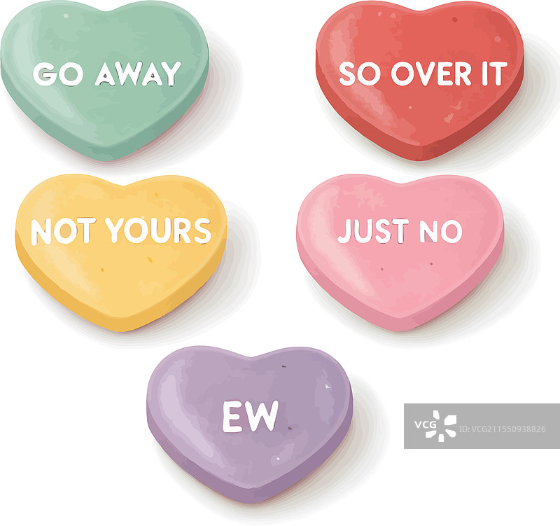 调皮的情人节糖果心形设计图片素材