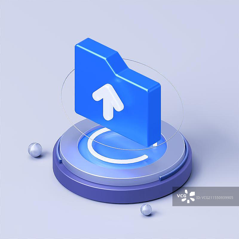 3d蓝色展台图标图片素材