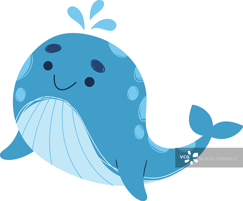 蓝鲸水下动物角色图片素材