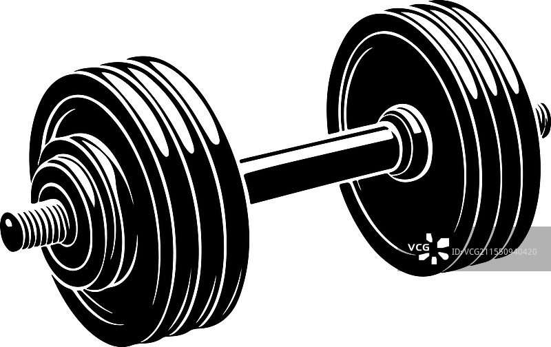 哑铃轮廓艺术设计图片素材