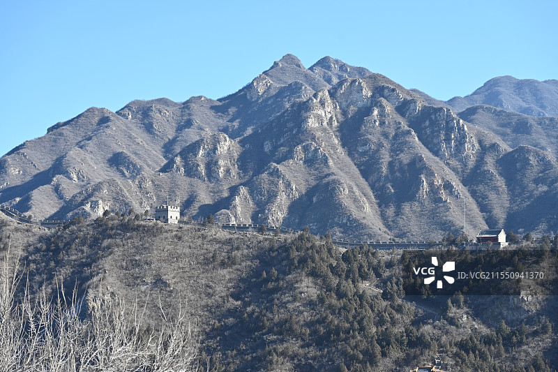 初春北京昌平居庸关长城图片素材