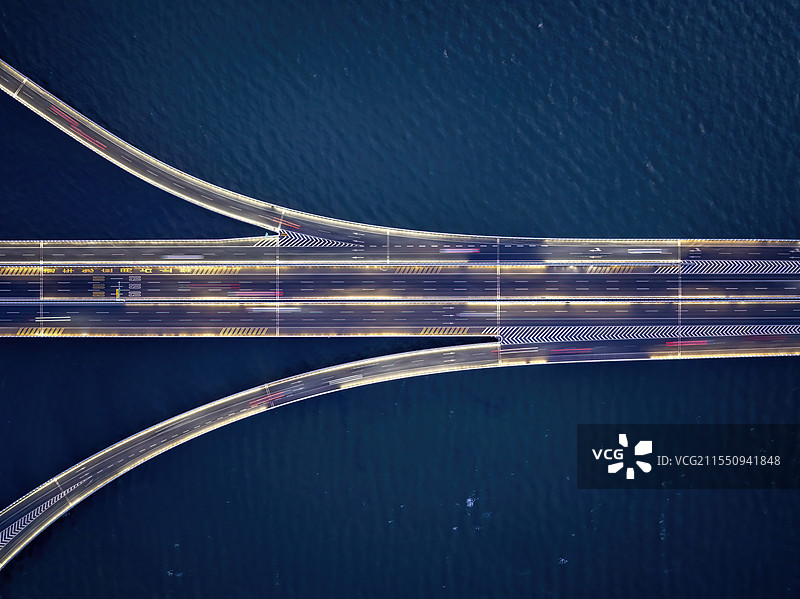 青岛跨海大桥-桥梁建设图片素材