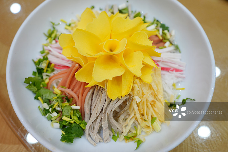 洛阳水席牡丹燕菜，地方特色美食特产，真不同饭店图片素材