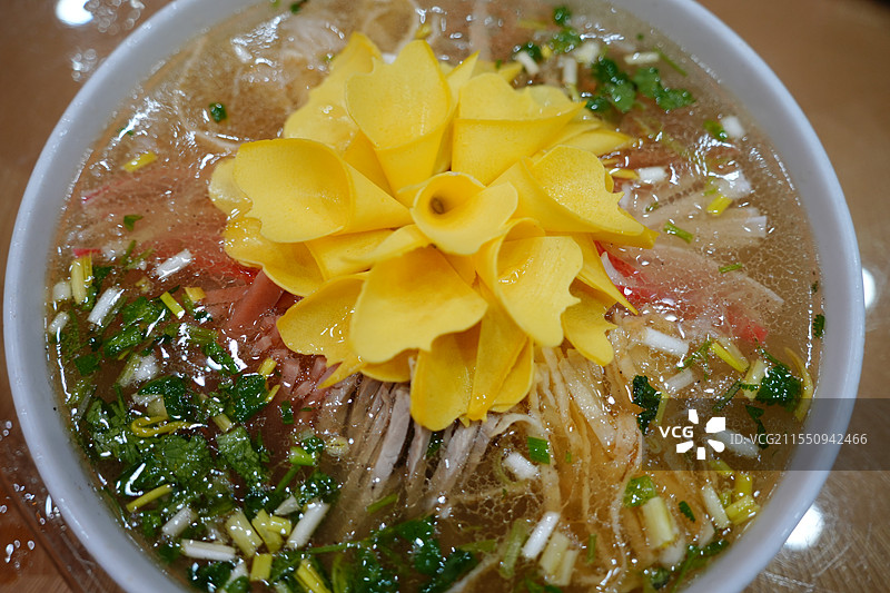 洛阳水席牡丹燕菜，地方特色美食特产，真不同饭店图片素材