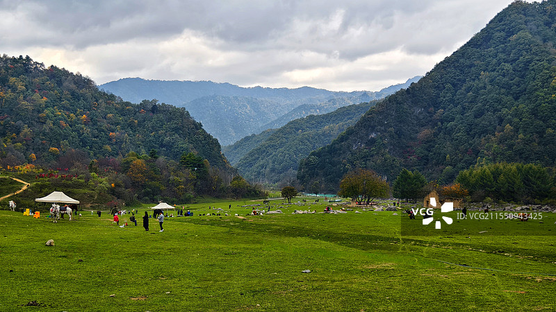 留坝狮子沟牧场图片素材