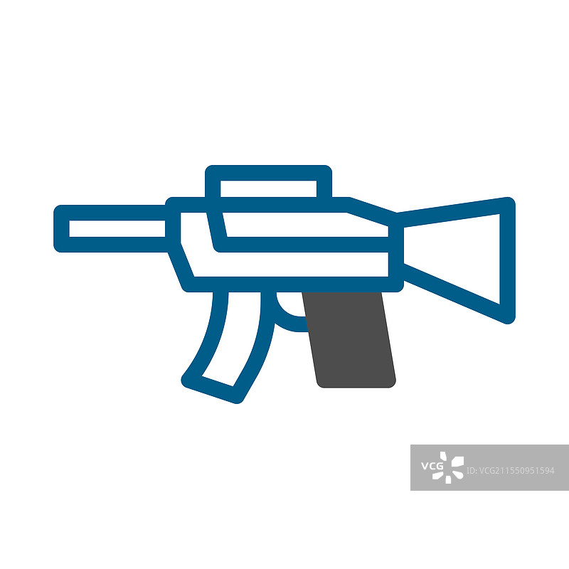 突击步枪图标，军事战争概念图片素材