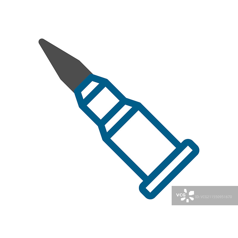 战争暴力和武器的子弹图标概念图片素材