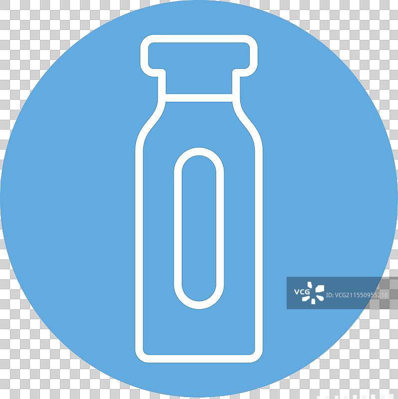 与滑冰相关的蓝色运动水瓶图标图片素材