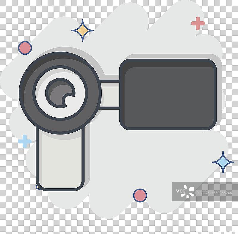 与滑冰相关的图标视频摄像机符号漫画图片素材