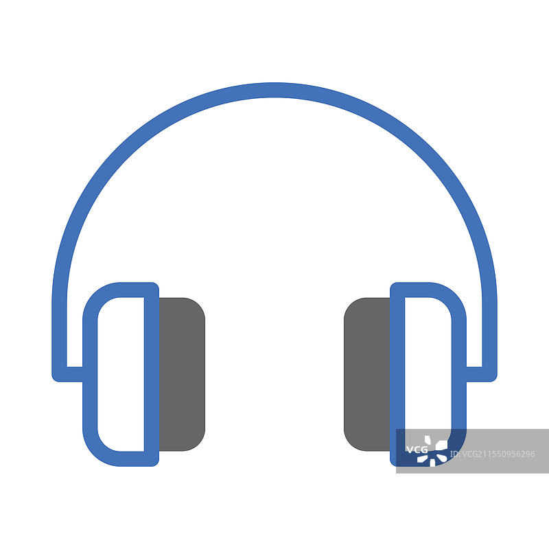 耳机图标，音频音乐聆听的概念图片素材