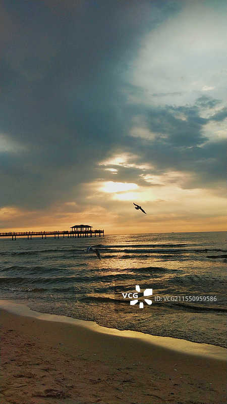 北戴河海边风光图片素材
