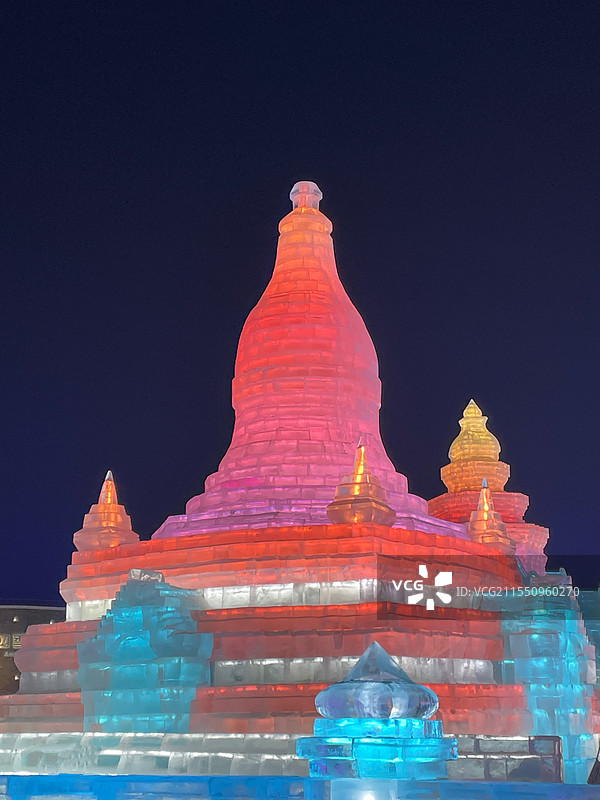 五彩冰雕图片素材