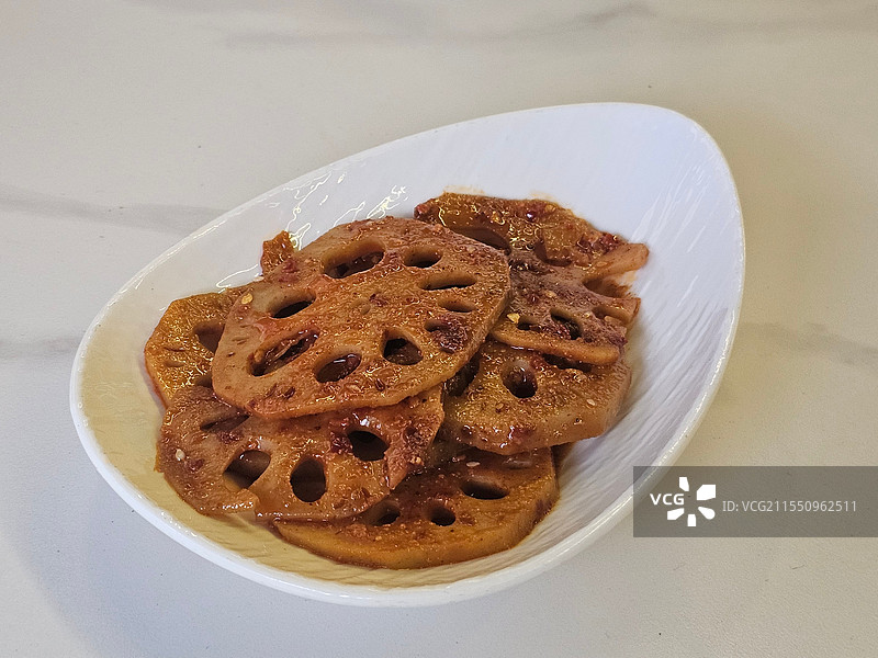 静物美食凉菜莲藕片图片素材