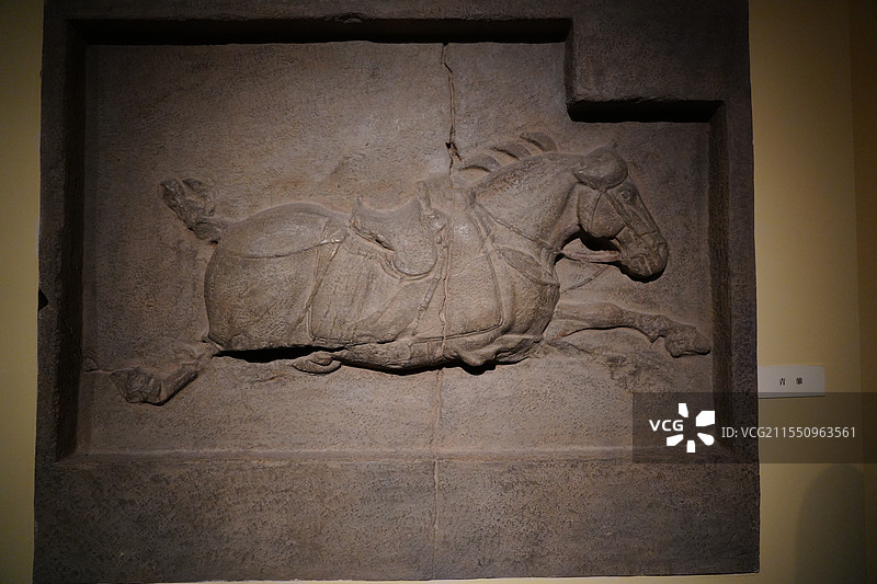 故宫博物馆唐太宗昭陵六骏青骓图片素材