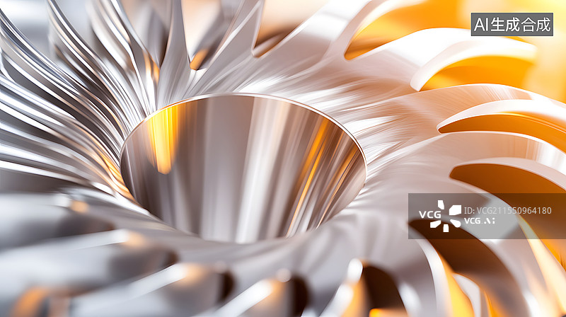 【AI数字艺术】CNC激光切割金属的特写背景图片素材