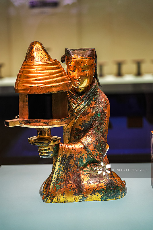 西汉 长信宫灯 满城汉墓出土 河北博物院 镇馆之宝 国宝图片素材