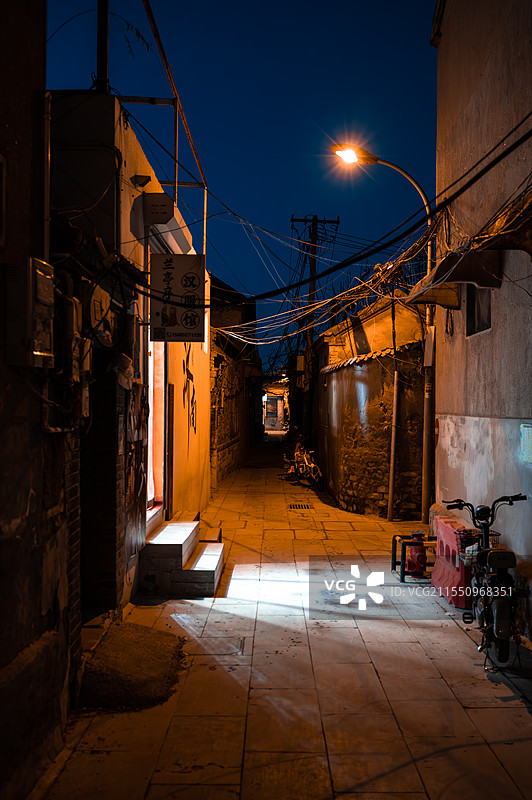 老济南胡同图片素材