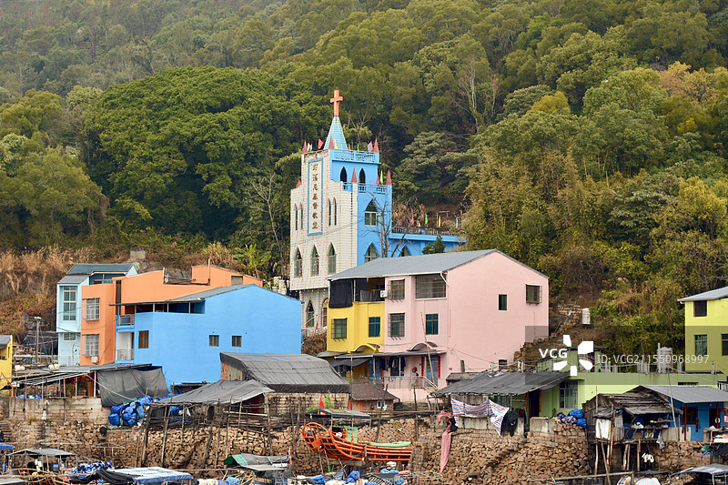 福建省宁德市蕉城区三都镇虾荡尾基督教堂图片素材