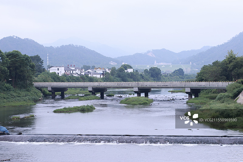 宁乡炭河里古城河道图片素材