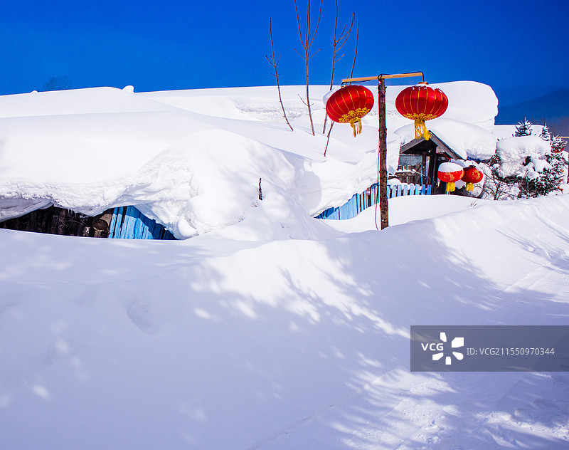 威虎山雪村组图图片素材