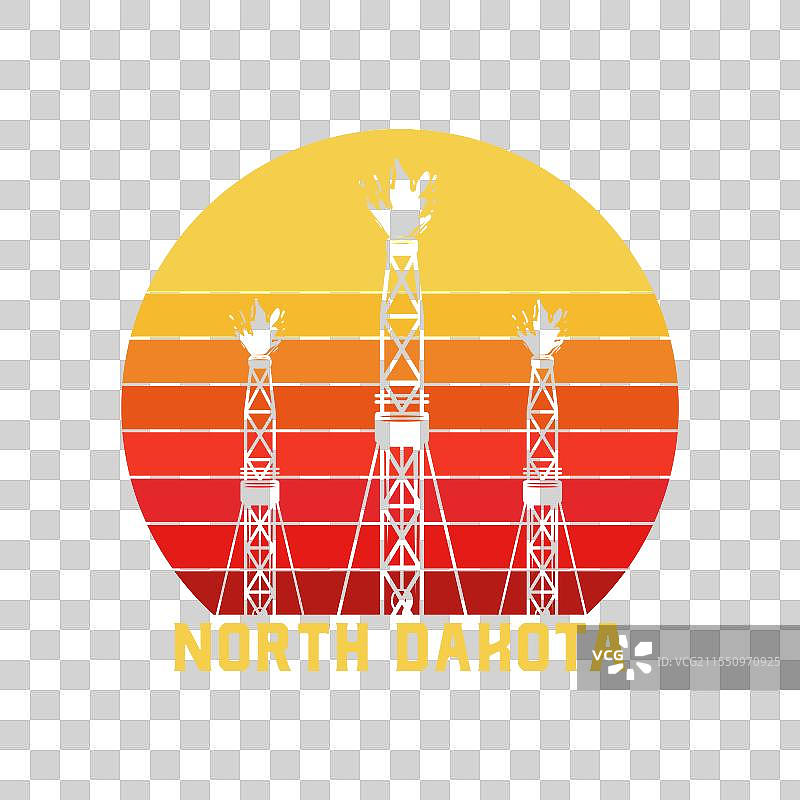 复古北达科他州石油工人油田工人图片素材