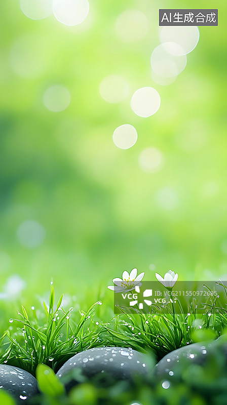 【AI数字艺术】抽象几何云朵的三维渲染背景插图图片素材